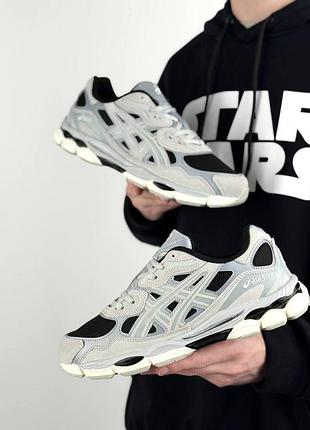 Чоловічі кросівки  asics gel-nyc grey metallic black