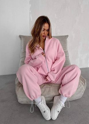 Теплый костюм в стиле oversize