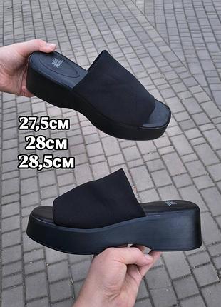 Чорні шльопки мюлі 42р, 43р