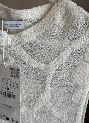 Вʼязаний топ zara/ футболка zara 4