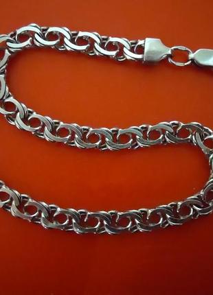 Серебряный браслет 925 пробы, новый, 22 см, 10 г