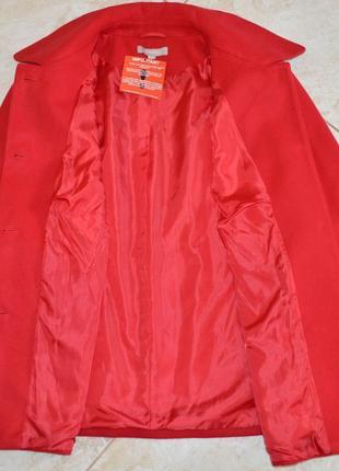 Красное демисезонное пальто с карманами anthology бангладеш большой размер этикетка5 фото