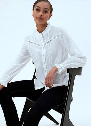 Свободная хлопковая рубашка m&s
