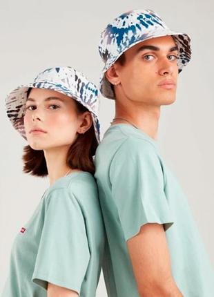 Унисекс панама шляпа levi's woodmark bucket hat (тай-дай) размер м 58 см