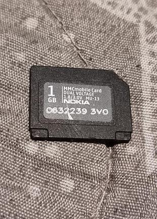 Картка пам'яті 1 Гб mmc mobile nokia 3.30/8.82 ммс носка multimediacard dual-voltage