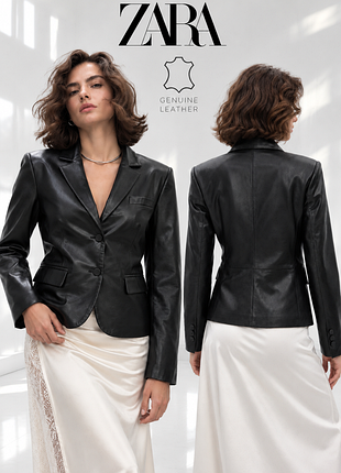 Zara пиджак из натуральной очень мягкой овечьей кожи
