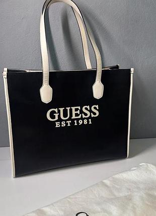 Сумка жіноча guess silvana tote чорна з пильником, нова