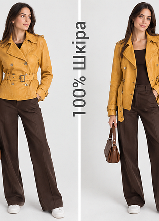 Женская куртка из натуральной кожи new look vintage edition
