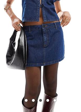 Короткая синяя джинсовая мини юбка от "xoxo jeans"