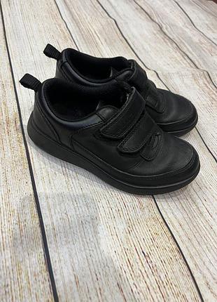 Кросівки дитячі на липучках 28 р. 17 см clarks чорні