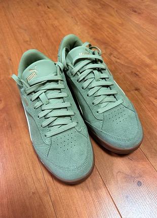 Кеди puma оливкового кольору