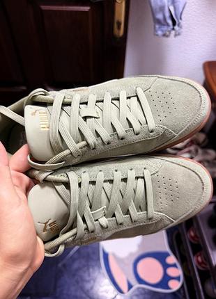 Кеди puma оливкового кольору 5