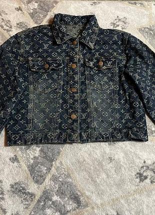 Куртка louis vuitton луи виттон лв джинсовка 2