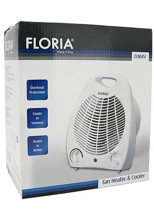 Ku тепловентилятор floria 2000вт universal fit обогреватель для дома и офиса с режимом холодного возду uni2l_k 4