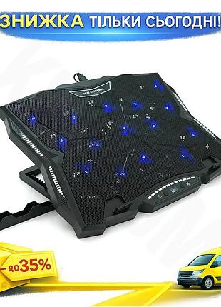Ku подставка под ноутбук universal fit icecoorel для ноутбуков 10-17 дюймов с вентиляторами охлаждения uni2l_k