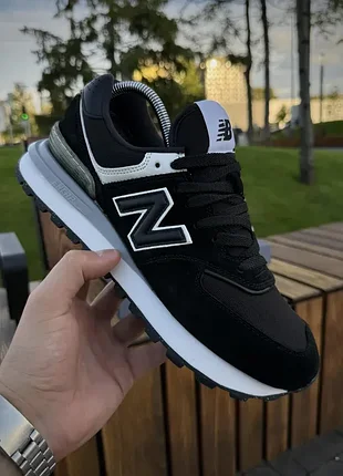 Кросівки new balance 574 х gore tex (чорно-білі) 876-2