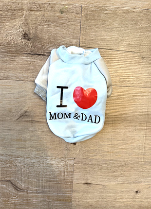 Кофта / світшот для собаки чи котика “i ❤️ mom & dad”