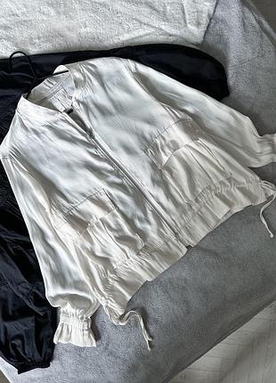 Сатиновый бомбер h&amp;m