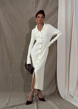Базова сукня з довгим рукавом schiaparelli молочний колір