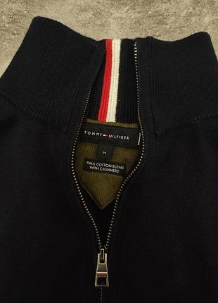 Чоловіча кофта джемпер tommy hilfiger  темно-синя 3