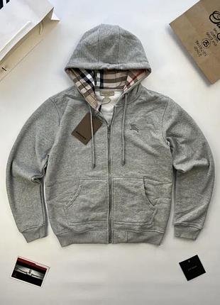 Зіп-худі burberry стильне зип худі барбері якісна кофта на блискавці