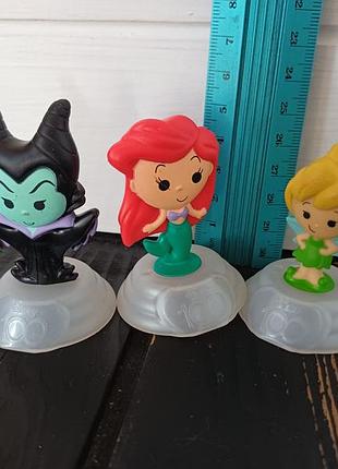 Фигурки герои персонажи из сказок о принцессах с mcdonald's happy meal малышейфисента дынь русалочка аriэль