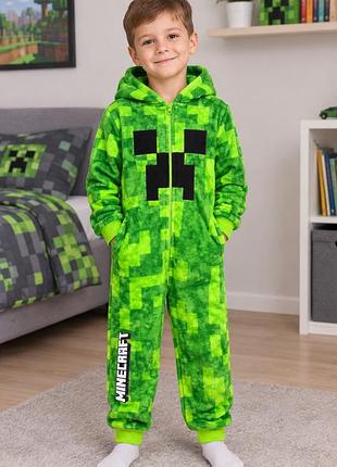 Primark теплий флісовий комбінезон minecraft кігурумі на хлопчика 6-7 років