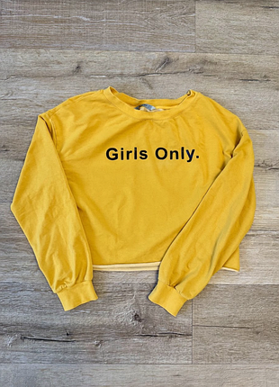 Кроп-свитшот, женский, желтый, goldi “girls only”