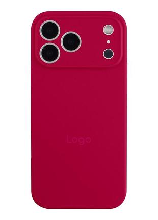 Чохол silicone case full size with frame для iphone 18 pro 37.rose red