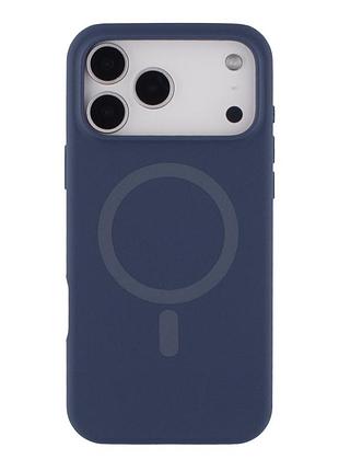 Чехол накладка glow silicone case with magsafe для apple iphone 18 pro max панель-накладка для телефона магнитая зарядка dark blue