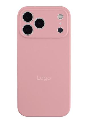 Чохол silicone case full size with frame для iphone 18 pro max 06.light pink