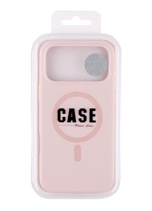 Чохол накладка glow silicone case with magsafe для apple iphone 18 pro панель-накладка для телефону магніта зарядка pink 3