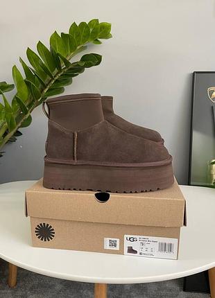 Угги ugg classic mini dipper chocolate