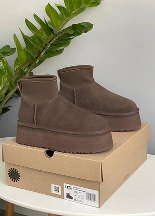 Угги ugg classic mini dipper chocolate 9