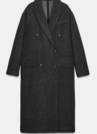 Must have! дуже стильне довге шерстяне пальто від іспанського бренду zara.