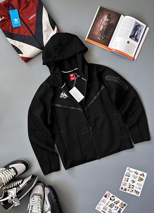 Zip hoodie nike tech fleece x syna black