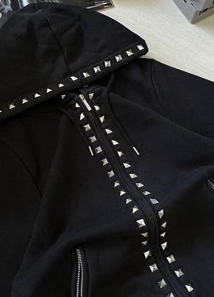 Zip up hoodie black 2