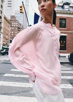 Струящаяся рубашка zw collection с рами zara