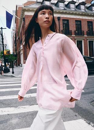Струящаяся рубашка zw collection с рами zara