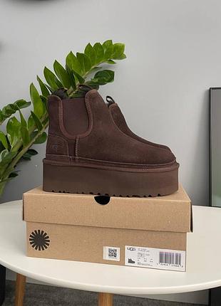 Угги ugg neumel chelsea platform chocolate 5