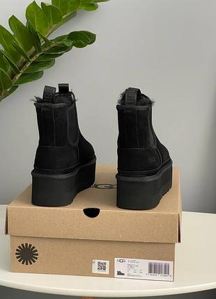 Угги ugg neumel chelsea black platform 6