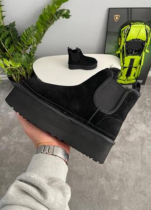 Угги ugg neumel chelsea black platform 2
