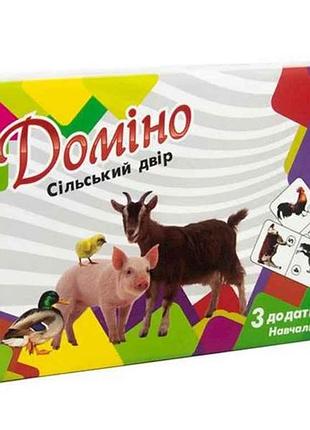 Домино деревянский двор (укр) в пробке 17,5-11,8-5,6 см. 30766 тм strateg
