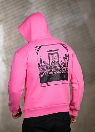Милитари худи на флисе genesis diner pink вт6779
