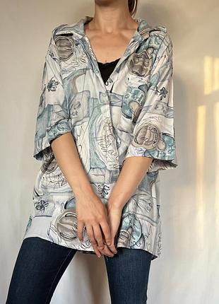 Abstract oversized shirt — т3  вінтажна сорочка oversize