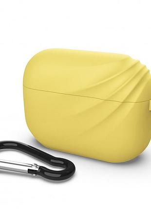Чохол для навушників apple airpods pro alitek wave жовтий + карабін