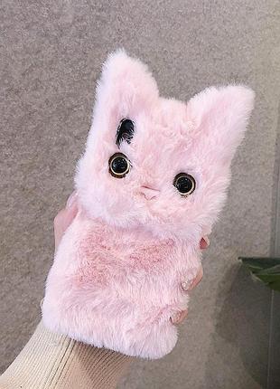 Чехол / панель alitek для apple iphone айфон xr котик pink (плюш)