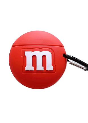 Чехол для наушников apple airpods pro alitek m&m's red (эм-эн-эмс) + карабин