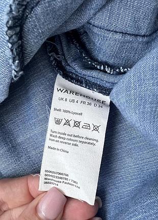 Плаття сукня warehouse джинс ліоцел 6