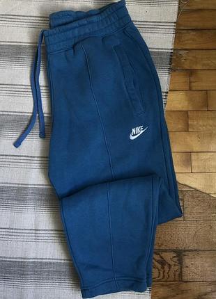 Спортивні штани nike оригінал / сині флісові джогери найк